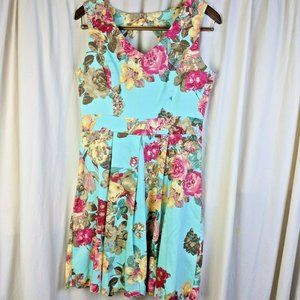 Vintage Fit n Flare Dress w Floral design